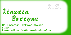 klaudia bottyan business card