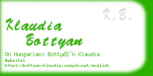 klaudia bottyan business card